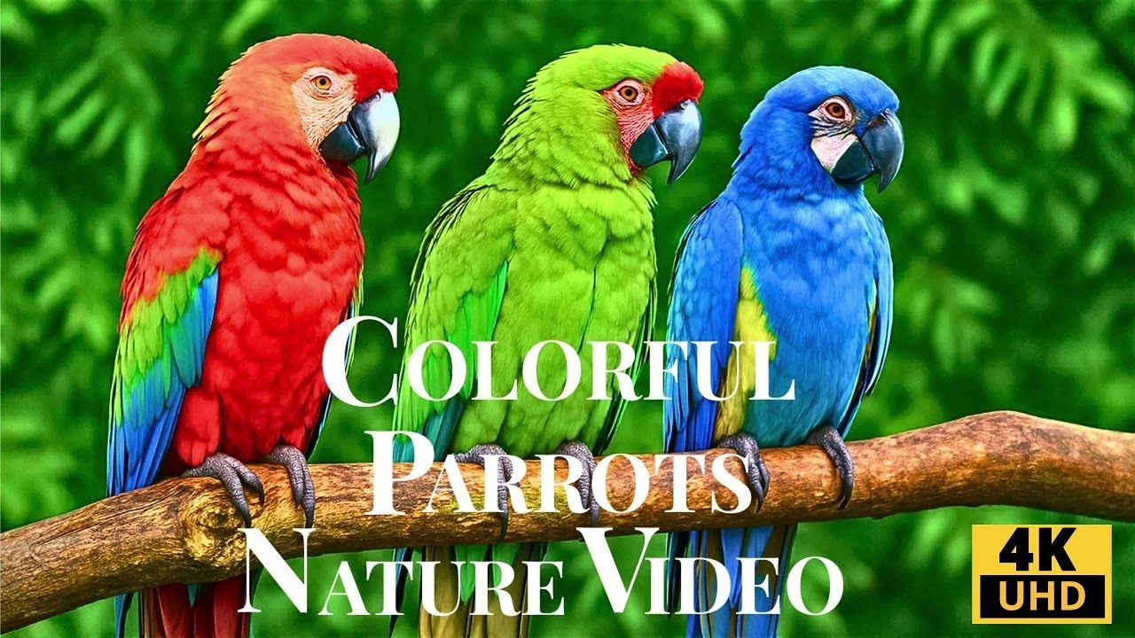 World’s Most Beautiful Parrots 4K – Tropical Birds & Nature Sounds