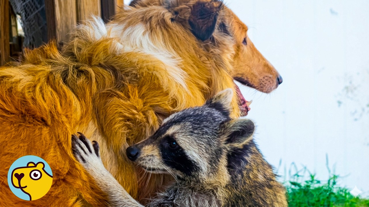 Wild Raccoon Has the Sweetest Friendship With the Dog
