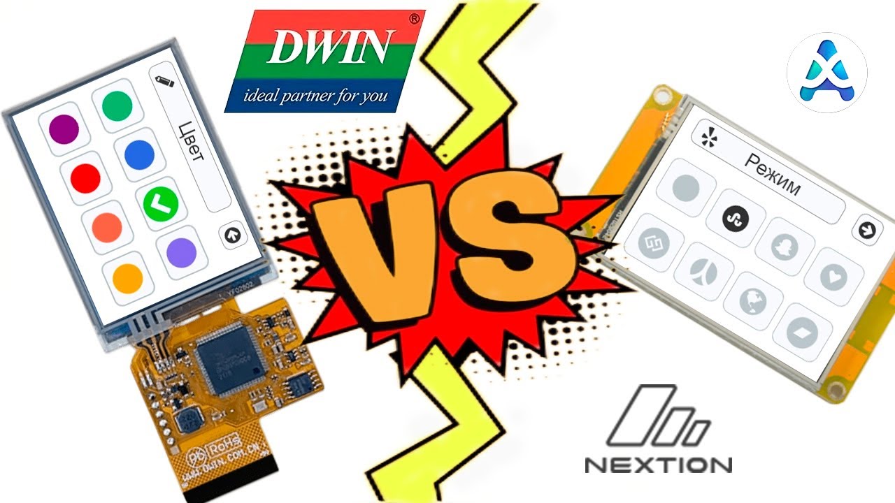 Сравнение дисплеев NEXTION NX3224F028 и DWIN DMG32240F028_02WTR.