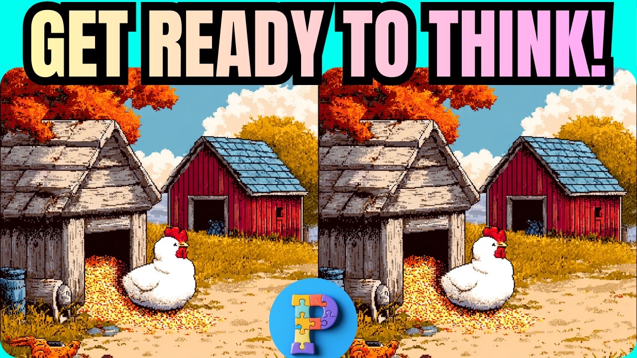 Spot The Difference🧩 Train Your Brain! 🧩 Can you find all five?