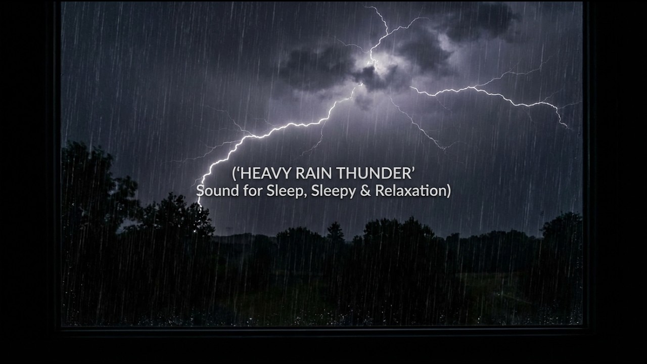 Instant Deep Sleep in 3 Minutes with Huge Rainstorm & Mighty Thunder | Rain Thunderstorm White Noise