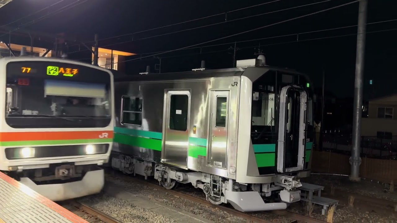八高線209系3500番台宮ハエ53編成普通ワンマン八王子行き高麗川駅発車