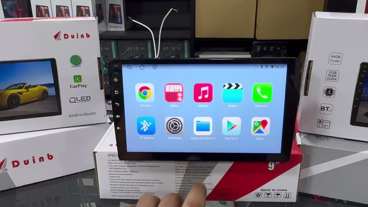 Multimidia Duinb Z9464 - Android 13.0 - 4Gb Ram - 64Gb mm - Octacore - 4G - Carplay  / Android auto