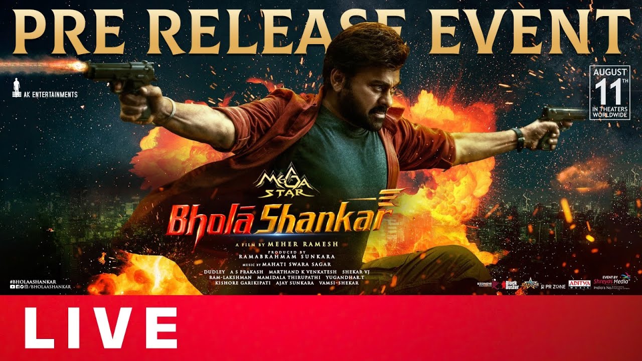 Bholaa Shankar Pre Release Event Live | MegaStar Chiranjeevi, Keerthy Suresh, Tamannaah