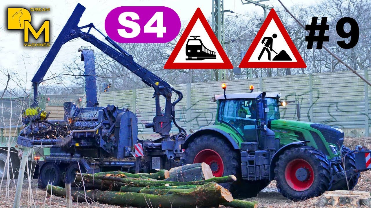 FENDT 930 🚜⛑️⛏️🛠️🌳TRECKER JENZ HEM841 HACKER KRONE TX 560D Baum FÄLLEN 🚧 BAUSTELLE S4 #9