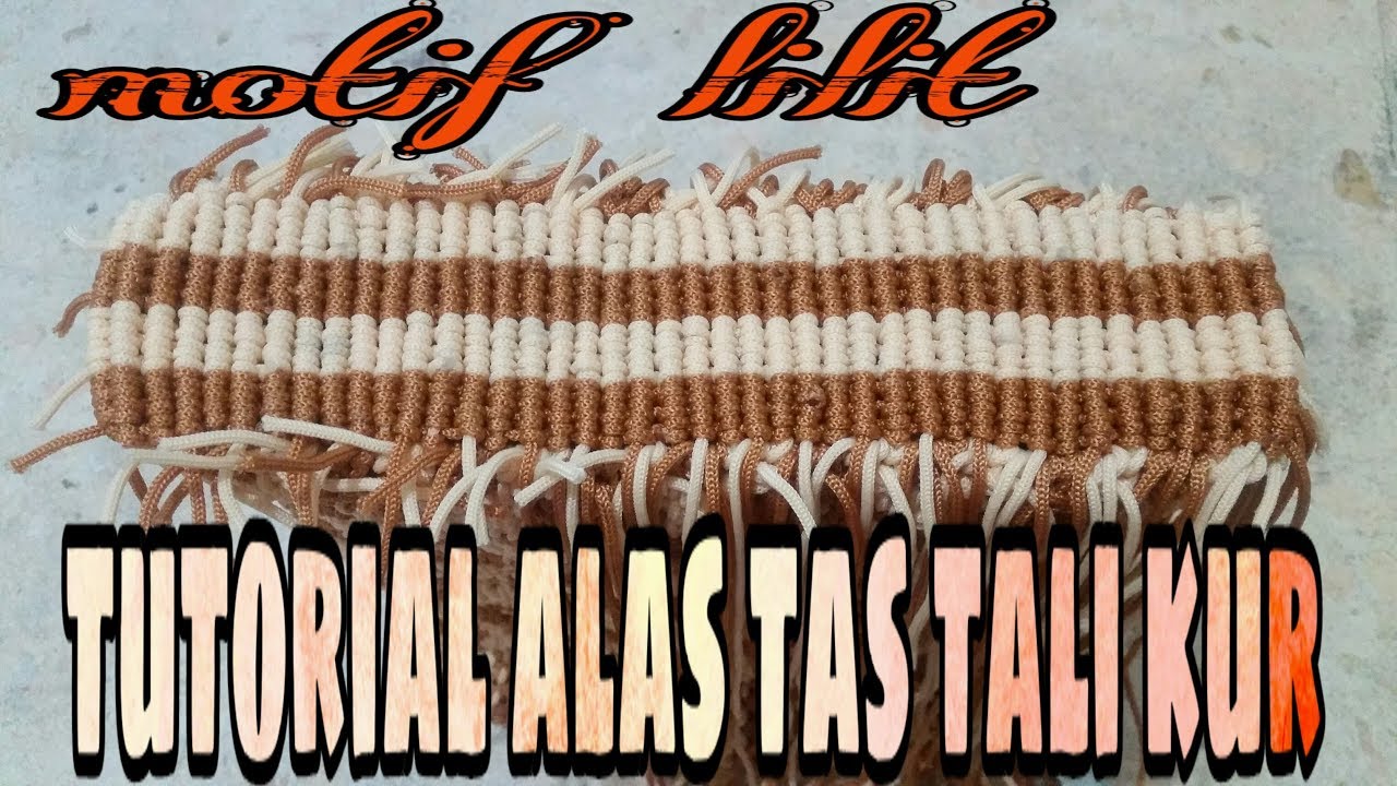 Tutorial alas tas tali kur motif lilit , mudah dan simple. | DIY | Macrame.