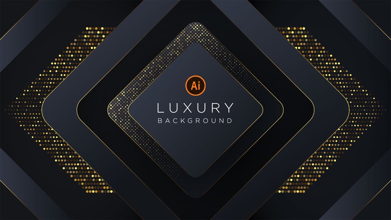 Luxury Background with Glitter Gold | illustrator Tutorial | Part 2