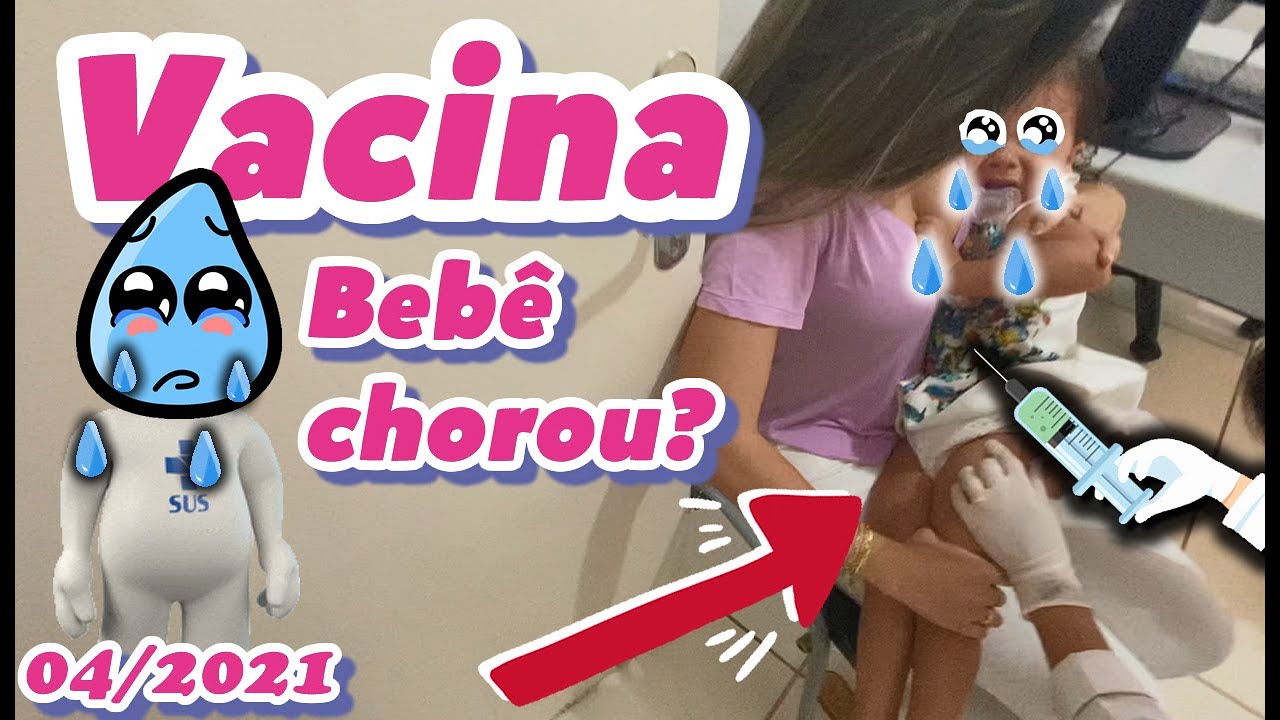 💉Beb&ecirc; tomando VACINA e chorando por medo da INJE&Ccedil;&Atilde;O. Crian&ccedil;a sendo vacinada na pandemia.