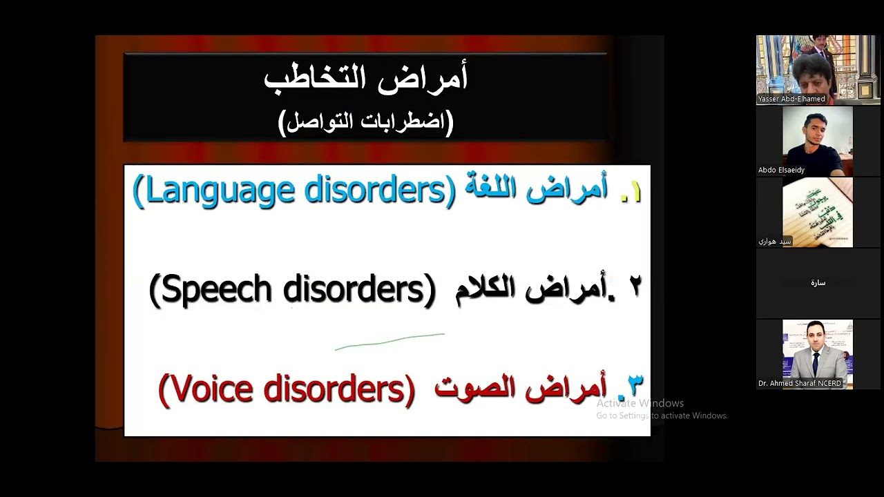 دورة التخاطب تقديم دكتور سيد الهواري استشاري التخاطب