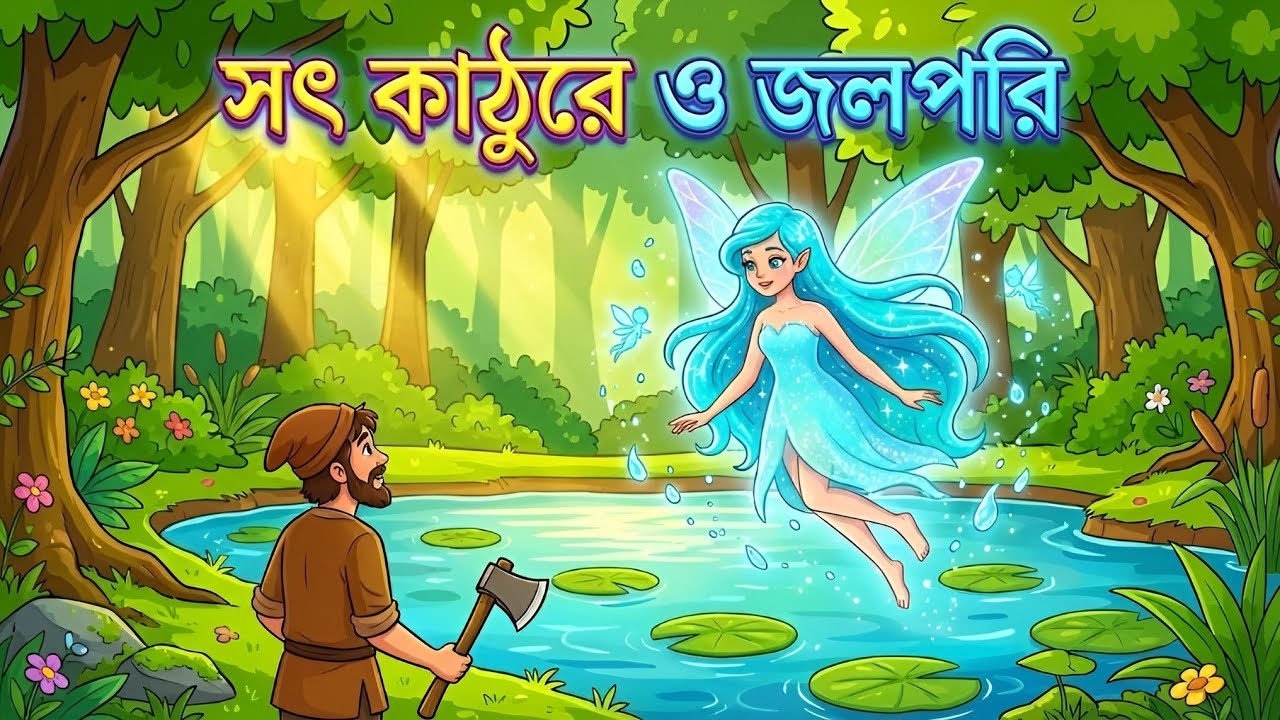 সৎ কাঠুরে ও জলপরী ||  Soth Kathure O Jolpori || Bangla Cartoon || Moral Stories || Rupkothar Golpo