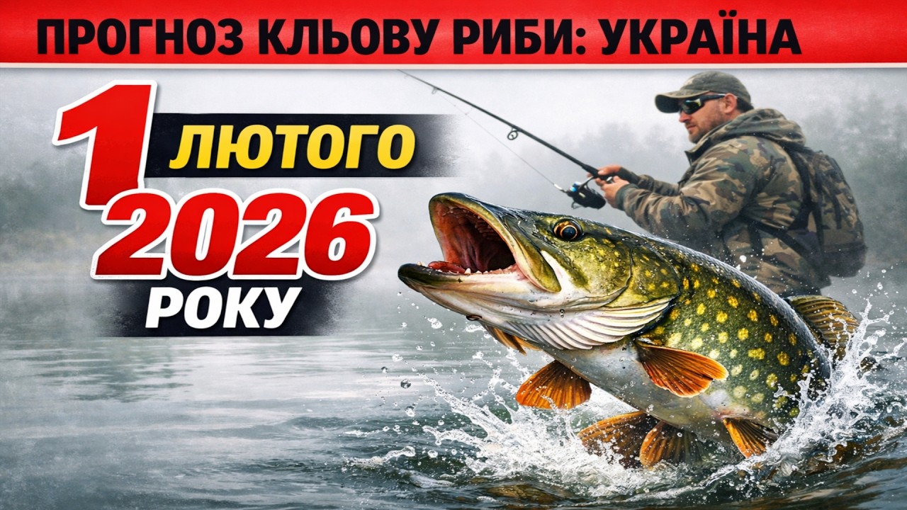 ПРОГНОЗ КЛЁВА в УКРАИНЕ на 1 февраля 2026 года: Морозище, але риба ловиться!