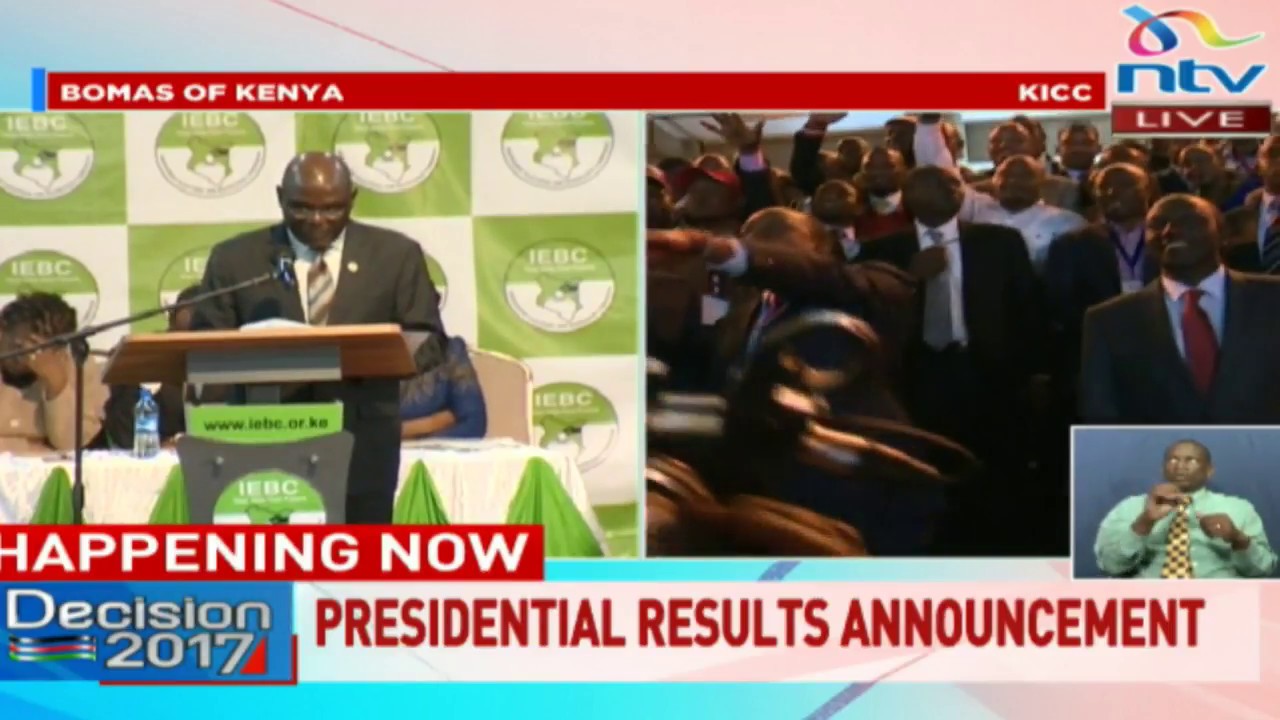 Breakdown of presidential results from 47 counties