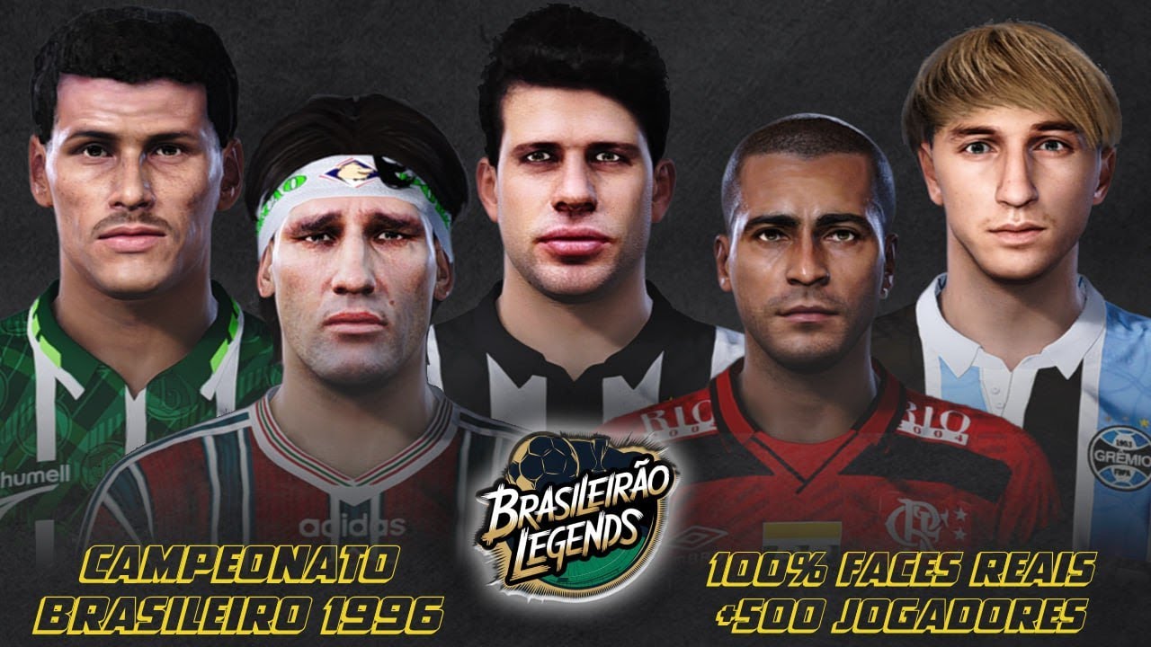🎮 BRASILEIRÃO 1996 – Todas as Faces no Patch Brasileirão Legends (PES 21) 🇧🇷⚽