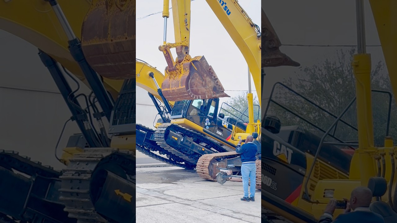 Customer test drives a used Caterpillar 336D excavator. #usedexcavator