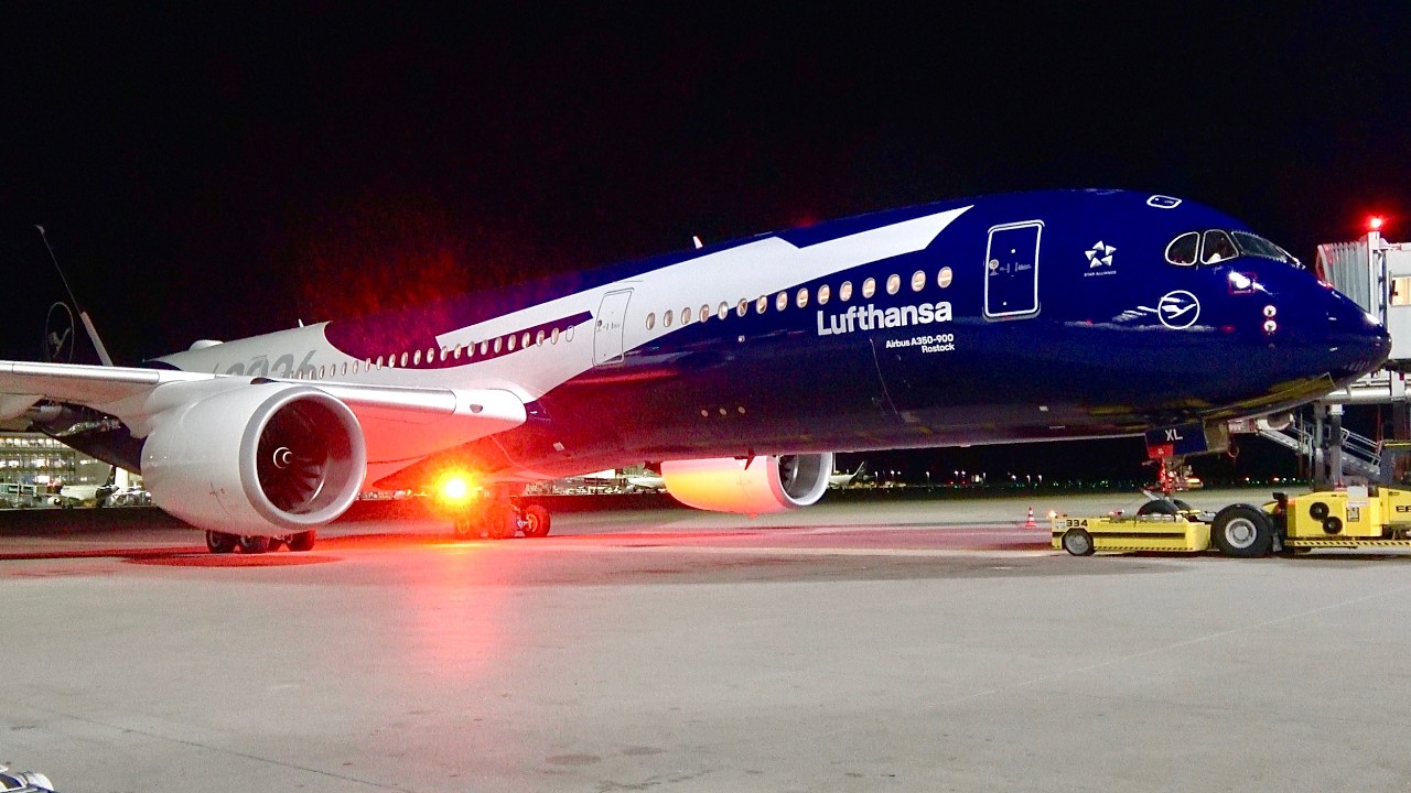ULTRA CLOSE UP Lufthansa 100 Years Airbus A350-900 at Munich Airport!