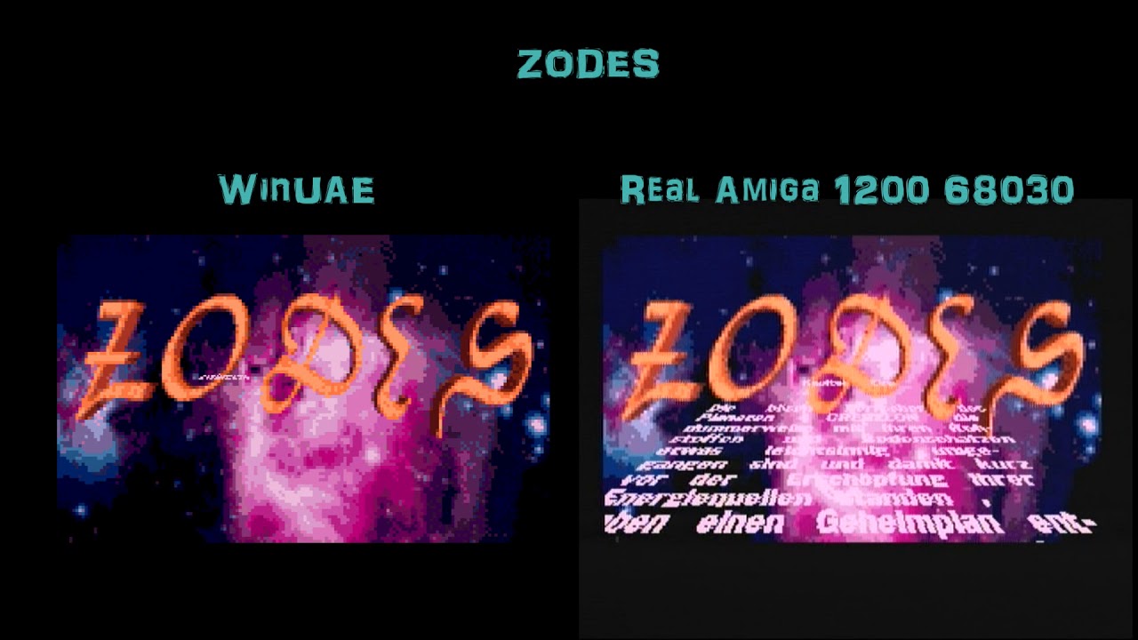 Amiga Zodes - WinUAE and Real Hardware