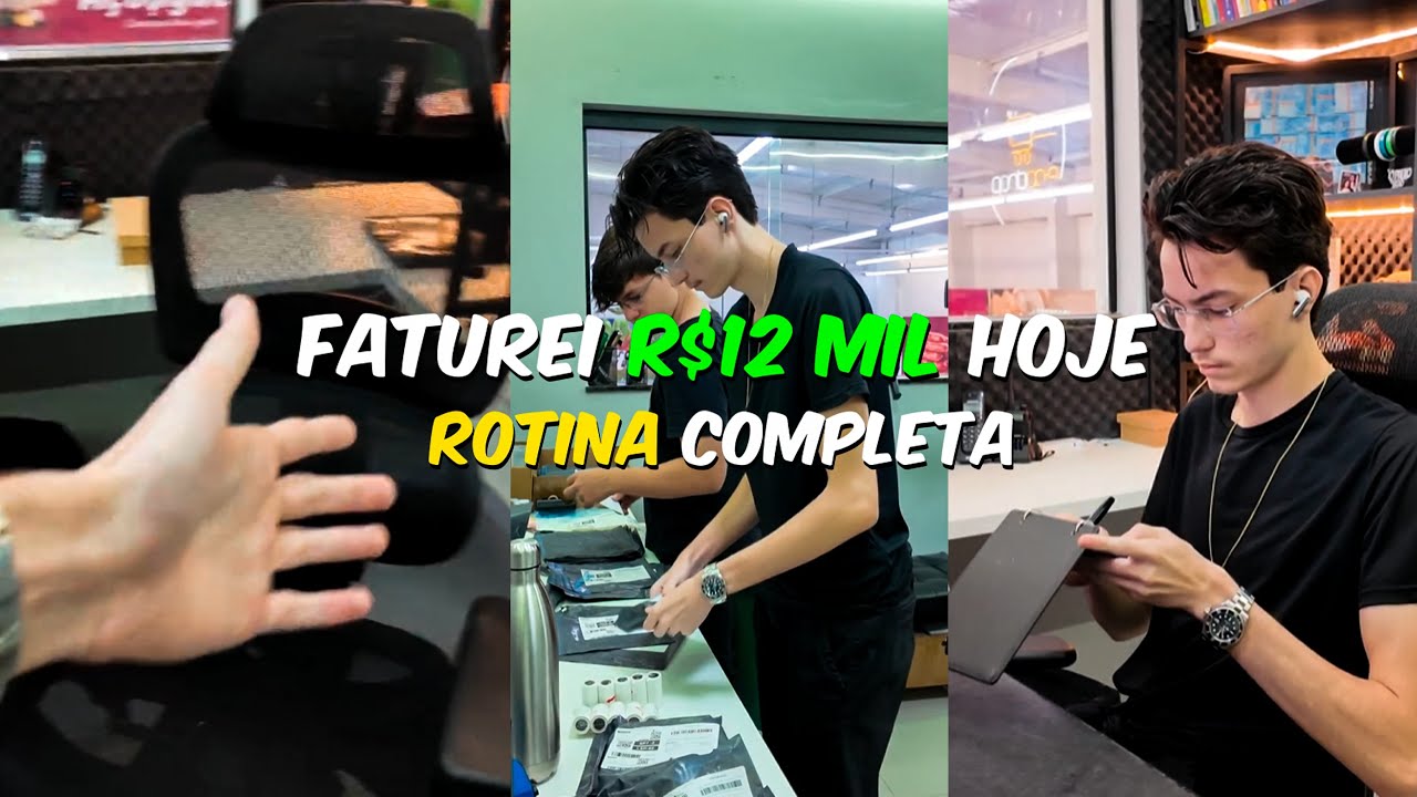 FATUREI R$12 Mil Hoje na minha loja online — ROTINA COMPLETA