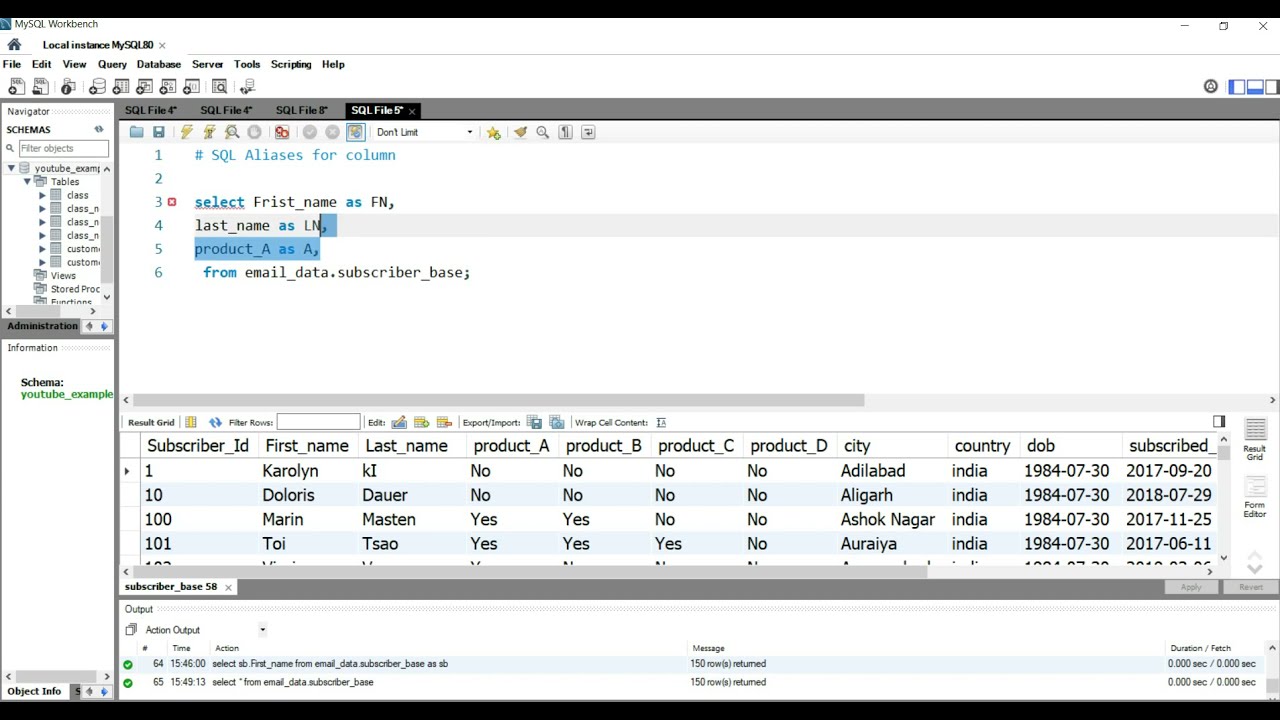 How To create Aliases For Columns in SQL | How to create a temporary name of a Column in SQL