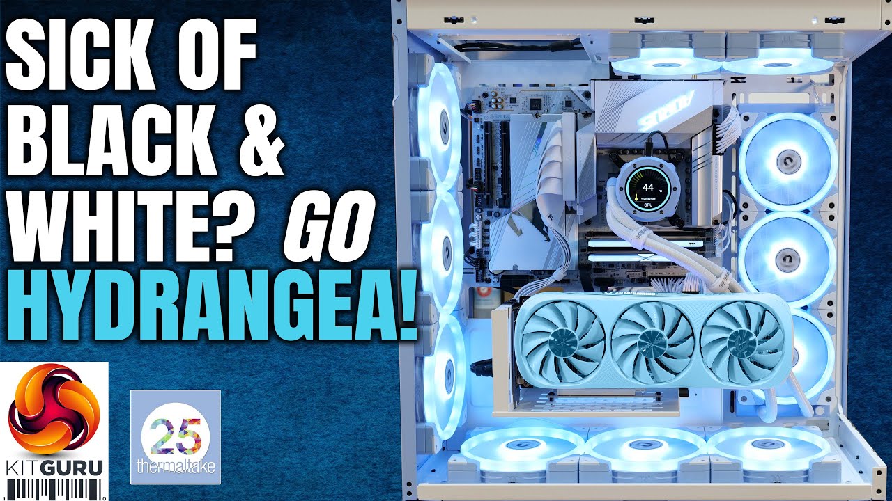 Thermaltake Hydrangea Timelapse Build: neither white nor black!
