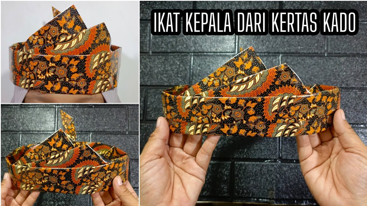 MEMBUAT IKAT KEPALA TANJAK DARI KERTAS KADO
