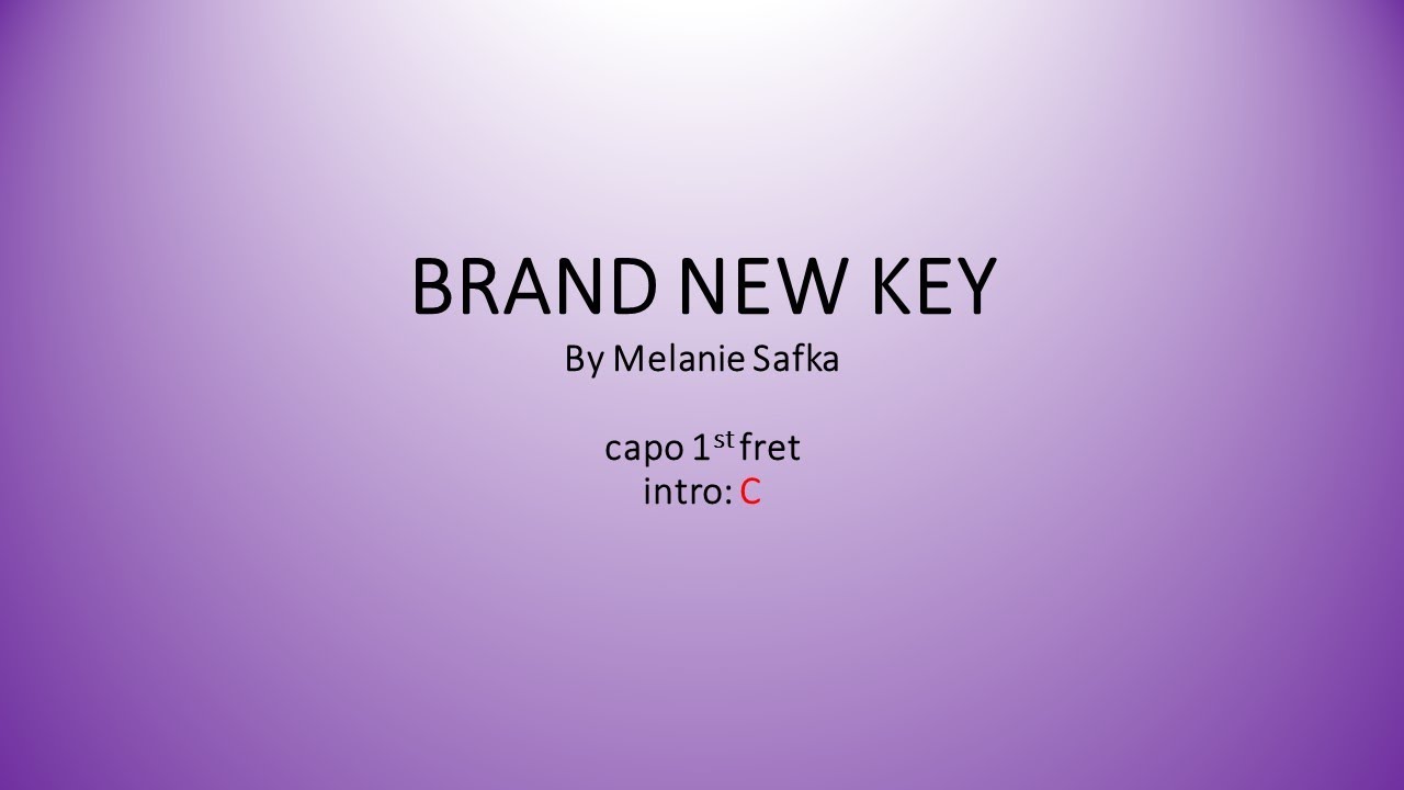 Brand New Key by Melanie Safka - Easy chords and lyrics