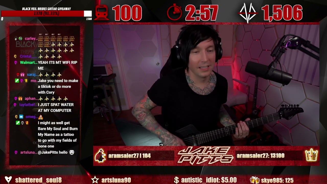 Black Veil Brides - Fall Eternal (Jake Pitts playthrough on Twitch)