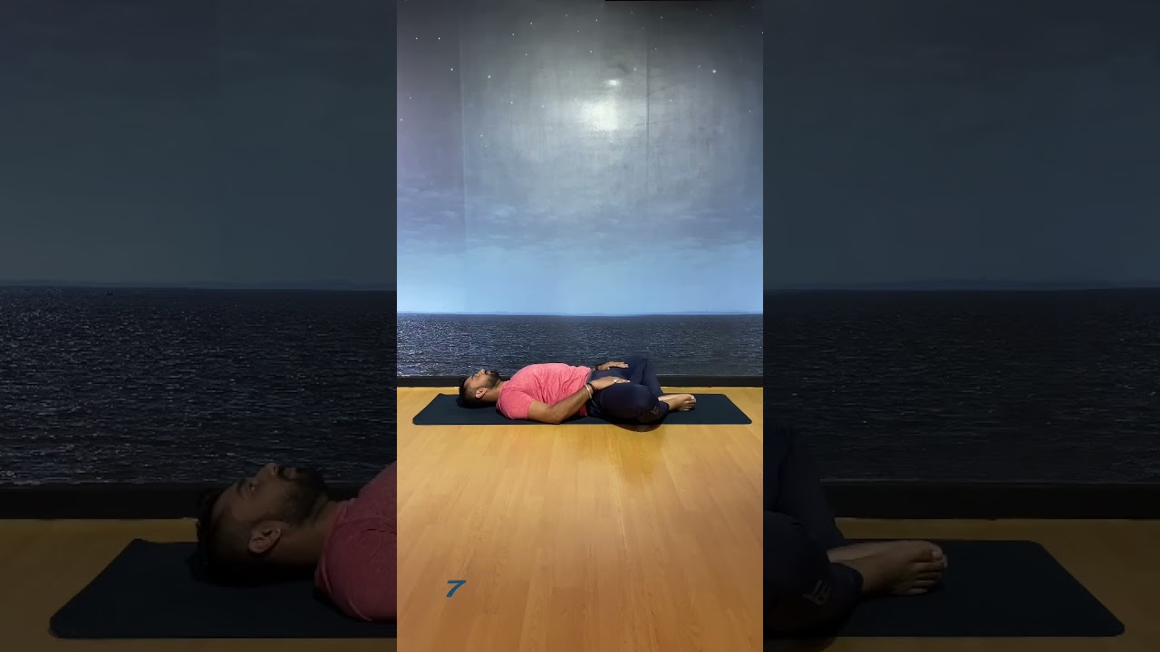 Reclining butterfly pose #yoga #shorts #yogapractice #butterflypose