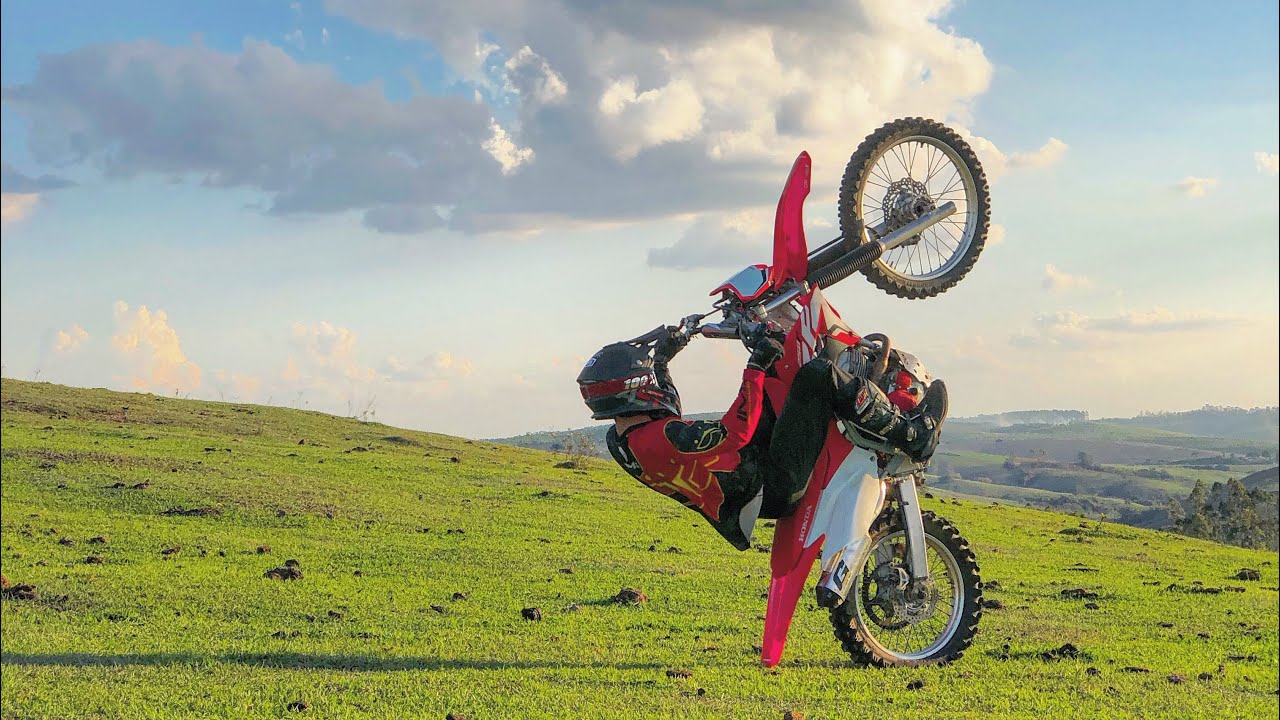 Como aprender a empinar de moto - Crf250f