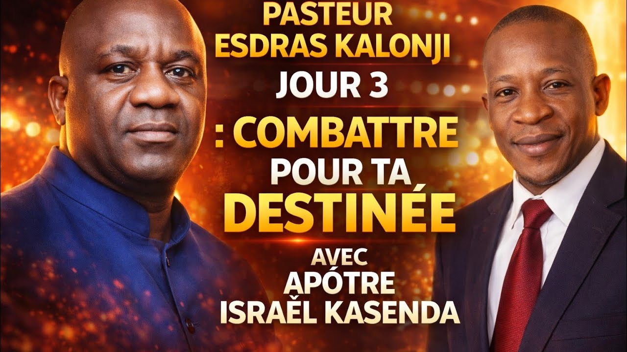 🎥PASTEUR ESDRAS KALONJI JOUR 3 - CONFÉRENCE : COMBATTRE POUR TA DESTINÉE AVEC APÔTRE ISRAËL KASENDA