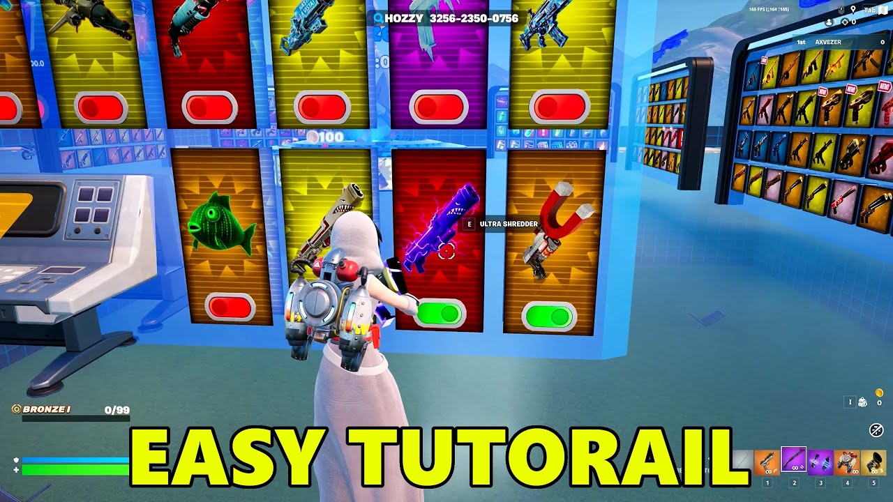 FIND ULTRA SHREDDER LOCATIONS | CRAZY 1V1 FFA - ALL GUNS & RIDES Fortnite 3256-2350-0756