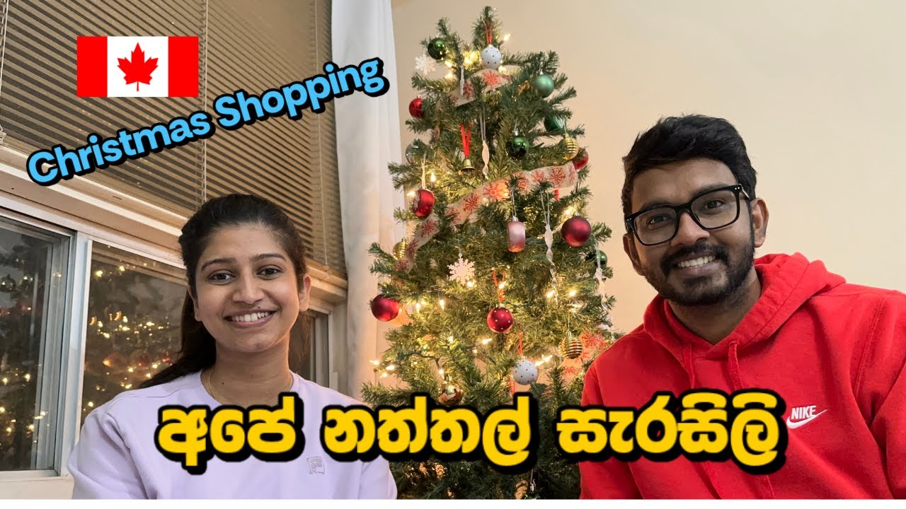 Christmas Shopping Vlog | Christmas in Canada | Canada Sinhala Vlog  Christmas decorations in Canada