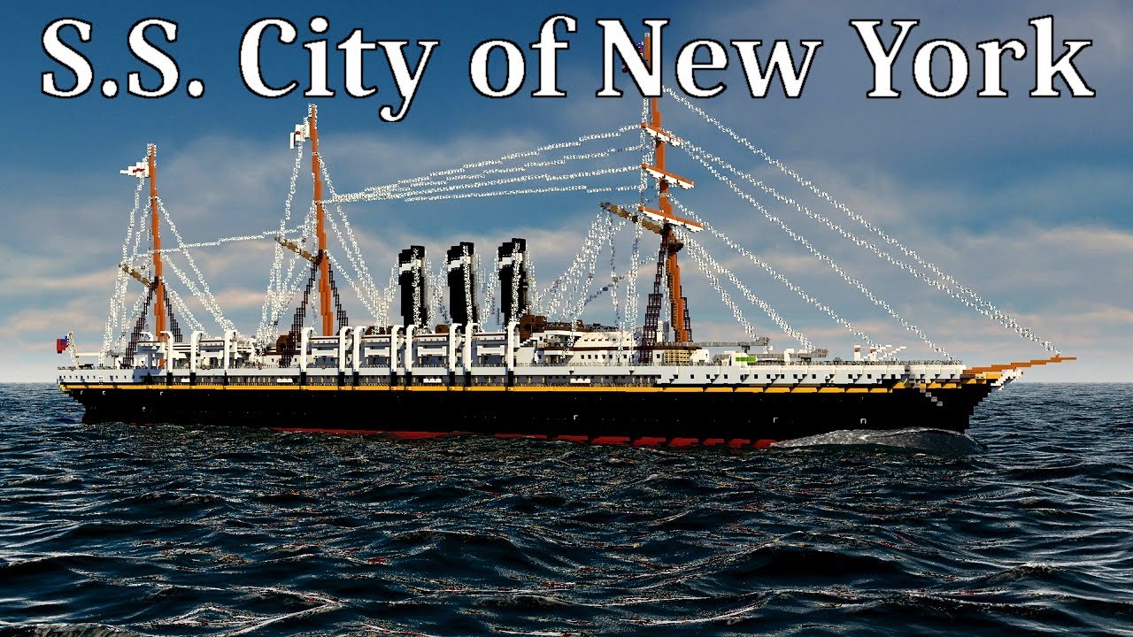 Minecraft S.S. City of New York (Inman Line) - Stufe zwischen Clipper und Dampfer