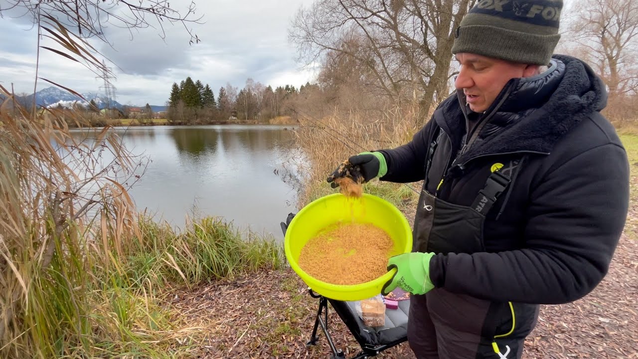 Toastbrot im Winter fängt Fisch #feedshorts #methodfeeder #fishing #methodfeederfishing 