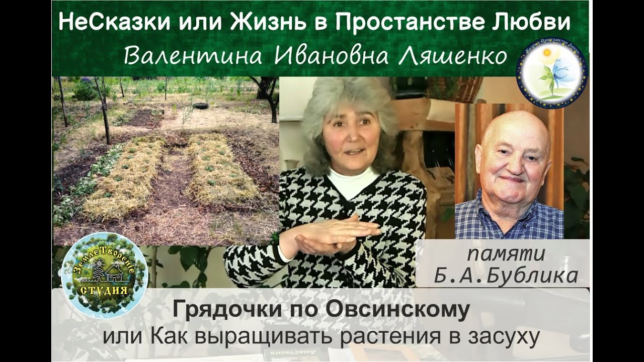 Грядки по Овсинскому (по Бублику) или Как выращивать растения в засуху. Валентина Ивановна Ляшенко