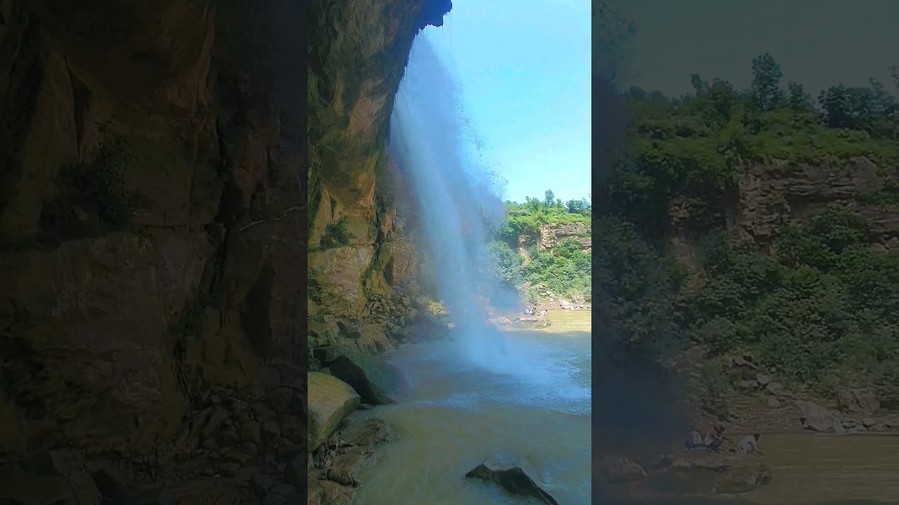 the highest waterfall in kotli azad kashmir #gulpur #kotli #shorts