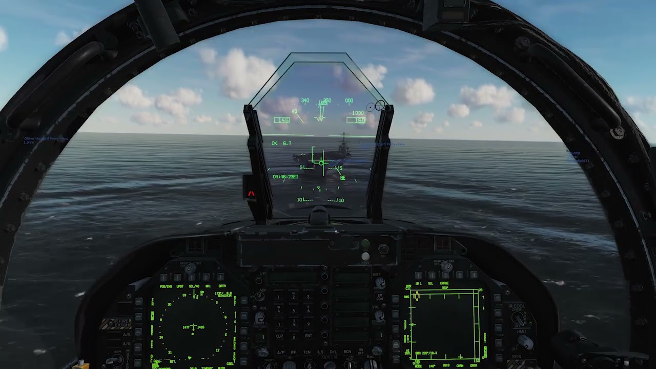 Carrier landing in an F/A 18 - DCS