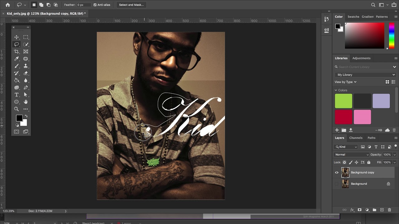 Re-creating  Double Page Spread using Adobe Indesign and Adobe Photoshop