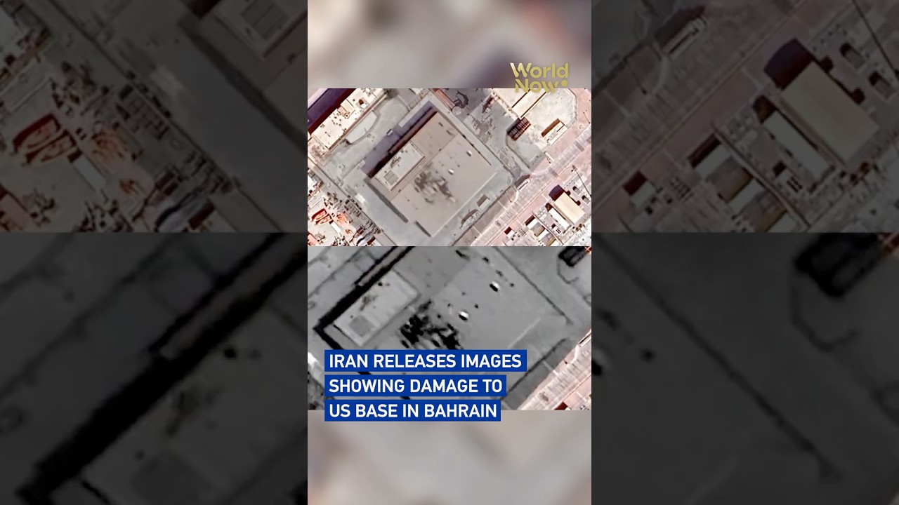Iran releases images showing damage to US base in Bahrain #worldnow