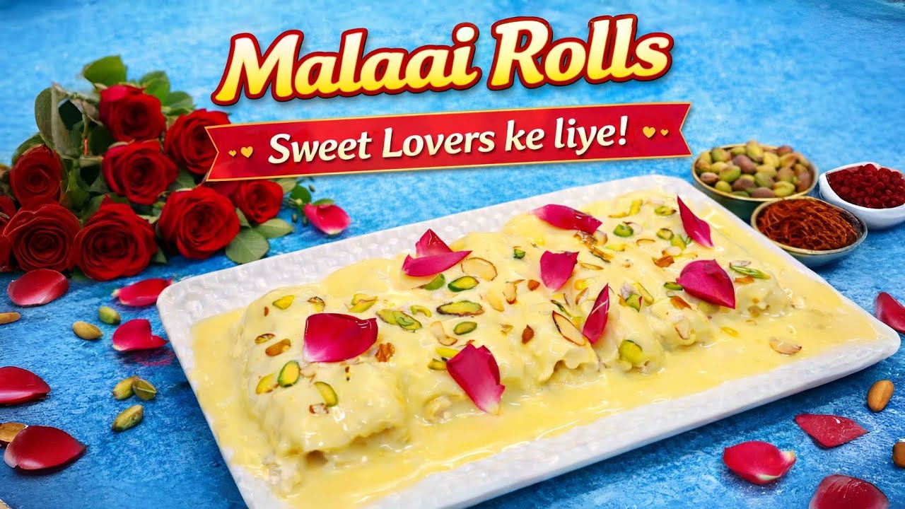 Shaadi Style Malaai Rolls | Creamy Indian Sweet for Sweet Lovers 🤍