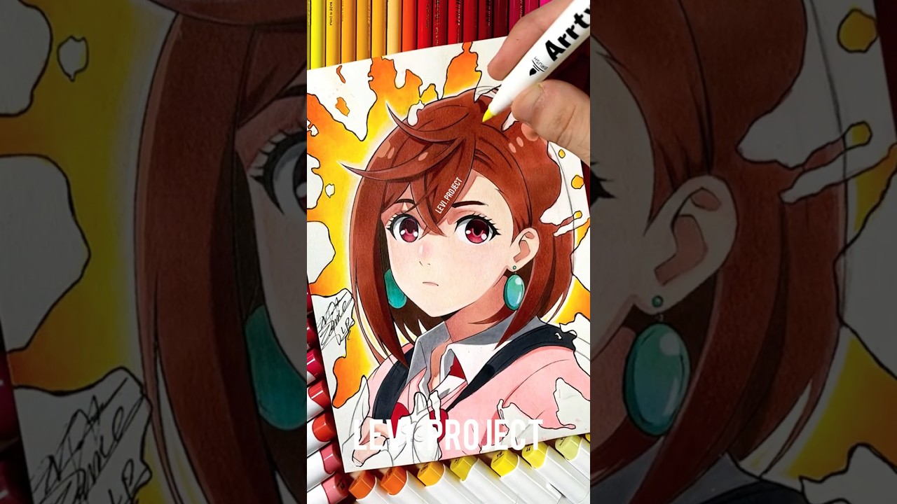 Drawing Momo Ayase❤️✨/Stained Art🎨|| Dan Da Dan 