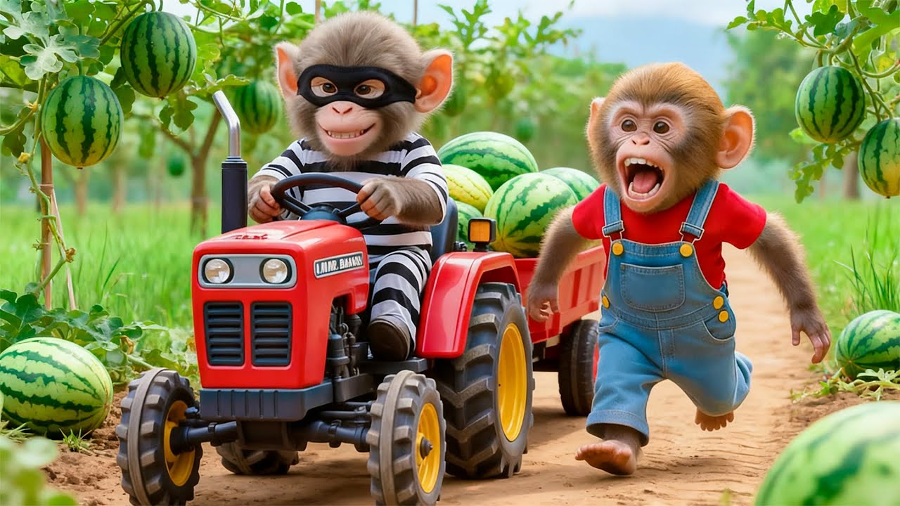 Monkey Nana Gardening and the Thrilling Watermelon Thief Capture You Can’t Take Your Eyes Off