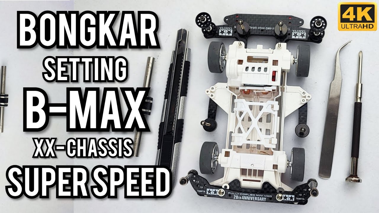 Setting Super Speed Tamiya B-MAX Super-XX Chassis - XXX Challenge!! [Mini 4WD | ミニ四駆]