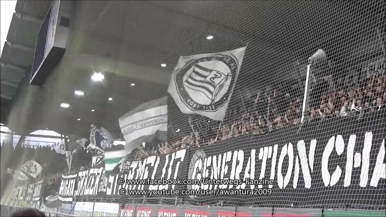 SK Sturm Graz-SK Rapid Wien 2015/16 (Support Brigata Graz, Block West, Ostkurve, Pyroshow)