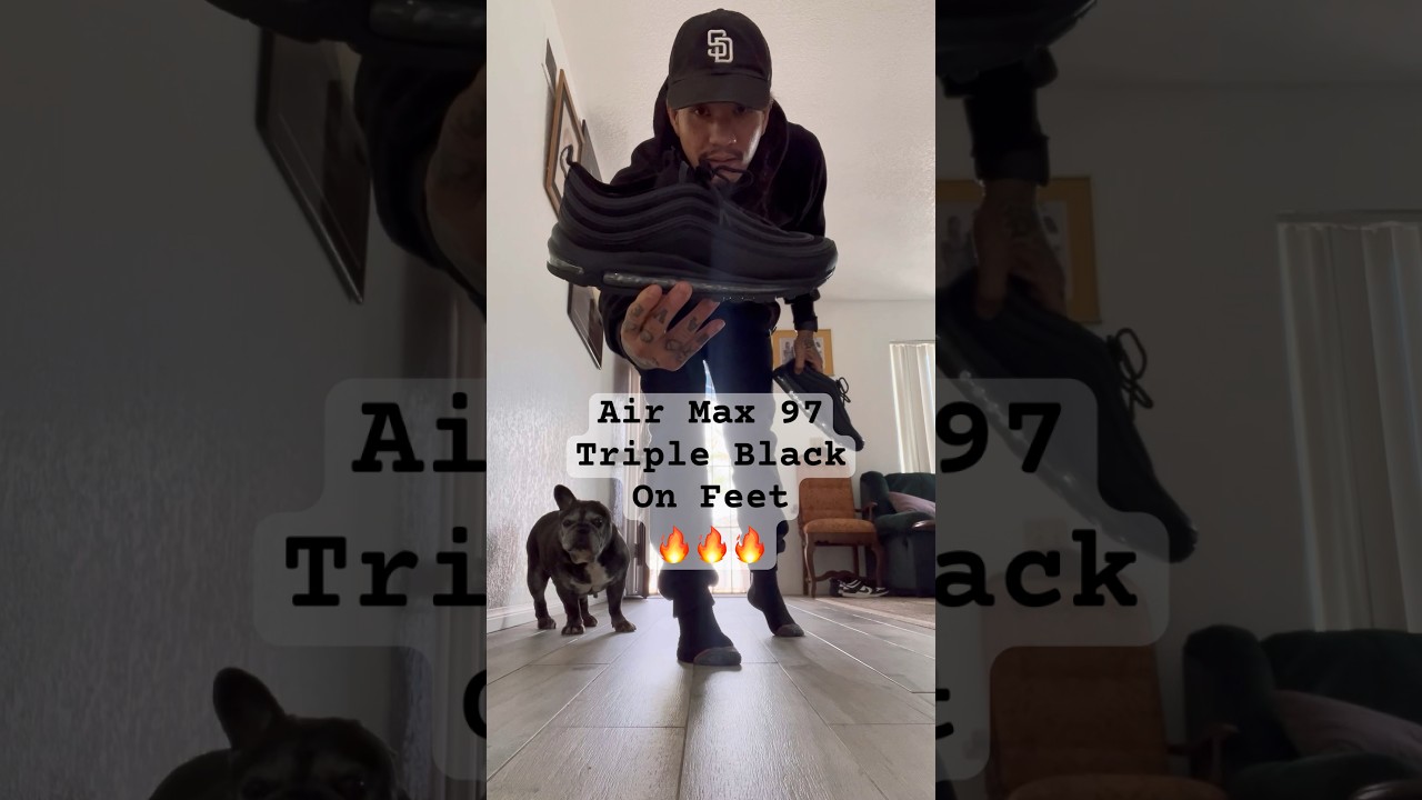 My new dailys- Air Max 97 triple black on feet