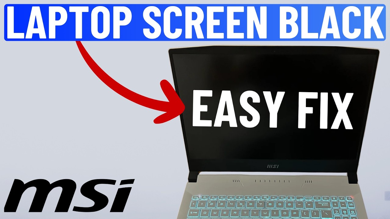 Fix MSI Laptop Black Screen But Turns On (in 1 Minute)