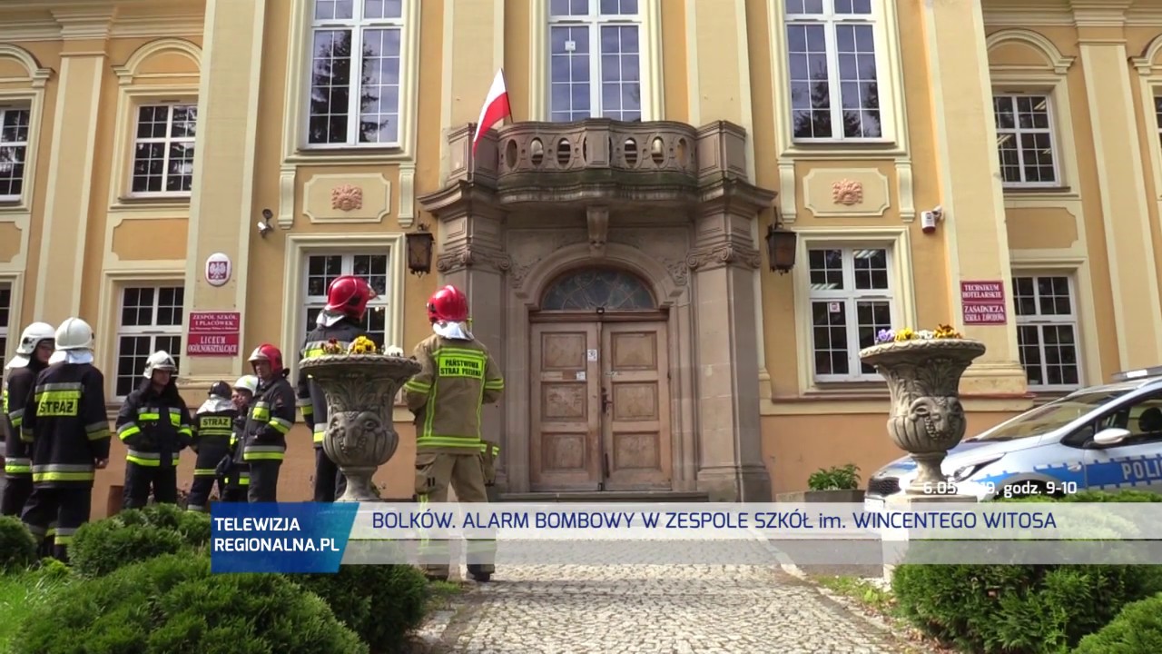 BOLK&Oacute;W.  Alarm bombowy w Zespole Szk&oacute;ł im. Wincentego Witosa