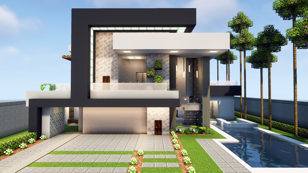 Minecraft Tutorial - Como fazer uma Casa Moderna MANYACRAFT