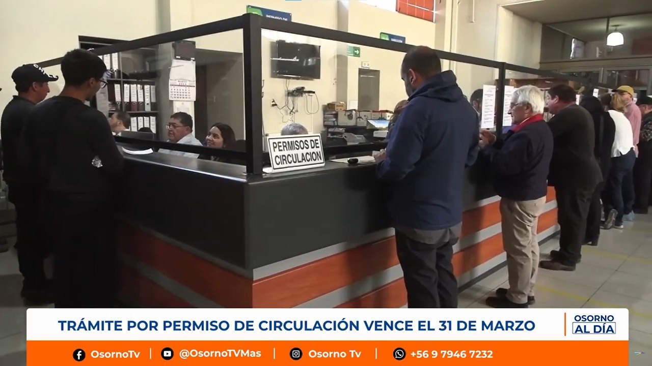 MUNICIPIO OSORNO MANTIENE ATENCIÓN EXPEDITA EN CENTRO Y RAHUE BAJO PARA PERMISOS DE CIRCULACIÓN 2026