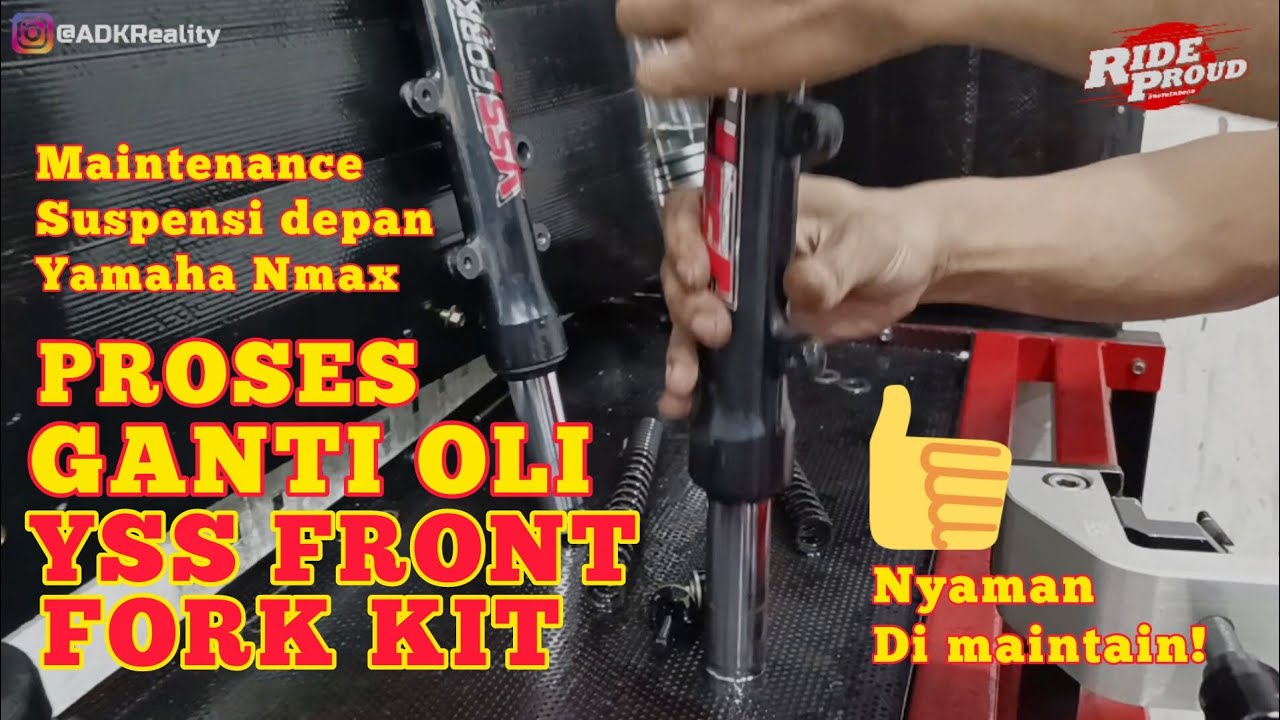 Pasang Shockbreaker Depan Nmax YSS Front Fork Kit | Cara Ganti Oli + Review Jalan