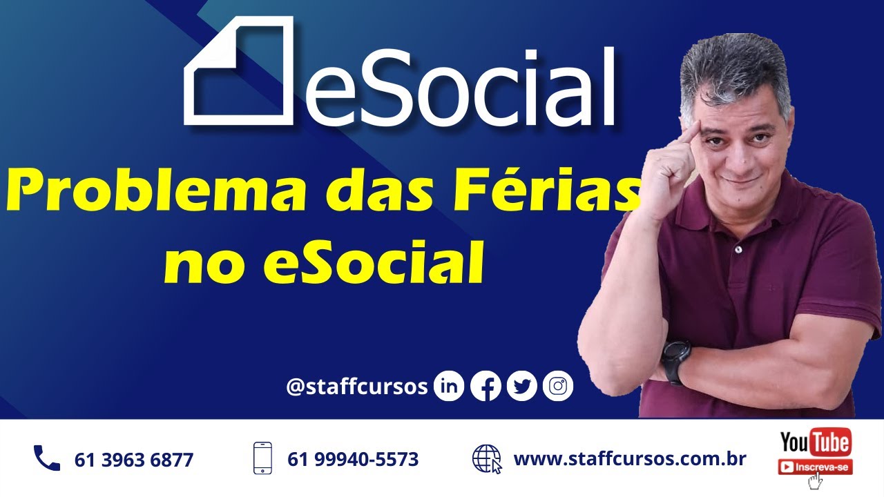Férias no eSocial - Problema  !! #esocial #staffcursos